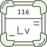 livermorium vert lumière fillay icône vecteur