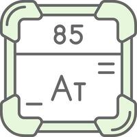 astatine vert lumière fillay icône vecteur