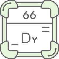 dysprosium vert lumière fillay icône vecteur