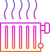 icône de gradient de ligne de radiateur vecteur