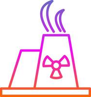 nucléaire fission ligne pente icône vecteur