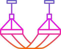 icône de dégradé de ligne de hamac vecteur