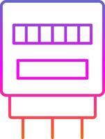 électrique compteur ligne pente icône vecteur