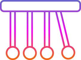 icône de gradient de ligne de pendule vecteur