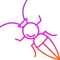 formicidés ligne pente icône vecteur