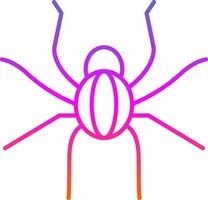 icône de dégradé de ligne d'araignée vecteur