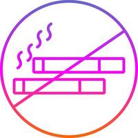 icône de dégradé de ligne non fumeur vecteur