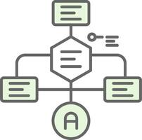 organigramme vert lumière fillay icône vecteur