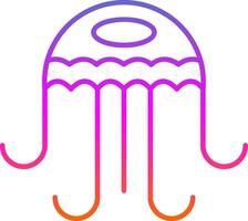 icône de dégradé de ligne de méduse vecteur
