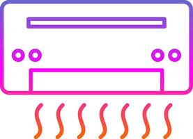 icône de gradient de ligne de climatiseur vecteur