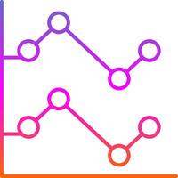 ligne graphique ligne pente icône vecteur