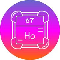 holmium ligne pente cercle icône vecteur