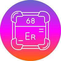 erbium ligne pente cercle icône vecteur