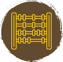abaque ligne cercle Jaune icône vecteur