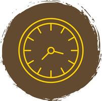 l'horloge ligne cercle Jaune icône vecteur