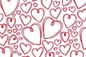vecteur l'amour cœur modèle, vecteur main tiré la Saint-Valentin journée modèle, la Saint-Valentin journée Contexte.