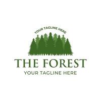 arbre logo conception. pin forêt logo vecteur illustration