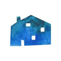 aquarelle maison clip art illustration ville architecture bâtiment simple style scandinave vecteur
