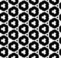 motif abstrait sans couture noir et blanc. arrière-plan et toile de fond. conception ornementale en niveaux de gris. ornements en mosaïque. illustration graphique vectorielle. vecteur