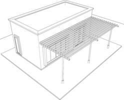 3d illustration de Résidentiel projet vecteur