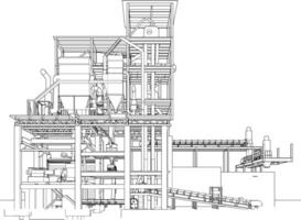 3d illustration de industriel projet vecteur