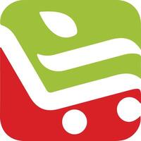 en ligne supermarché logo vecteur