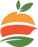 logo du magasin de fruits vecteur