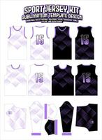 décoratif violet Jersey vêtements sport porter sublimation modèle conception vecteur