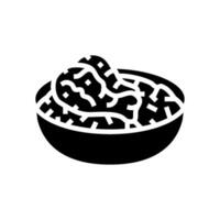 biryani Indien cuisine glyphe icône vecteur illustration