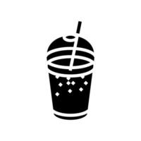 Milk-shake vite nourriture glyphe icône vecteur illustration