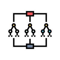 Aléatoire forêt algorithme Couleur icône vecteur illustration