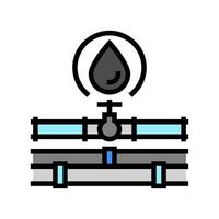 pipeline pétrole industrie Couleur icône vecteur illustration