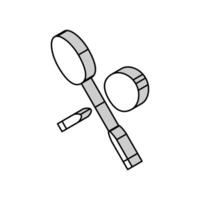 compétition badminton isométrique icône vecteur illustration