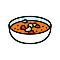Gaspacho soupe Espagnol cuisine Couleur icône vecteur illustration