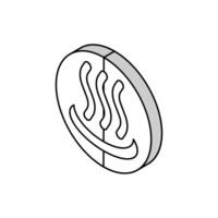 chaleur symbole isométrique icône vecteur illustration