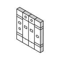 poussée protecteur électrique ingénieur isométrique icône vecteur illustration