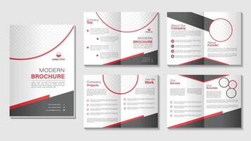 8 page entreprise profil brochure conception vecteur