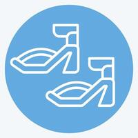 icône des sandales. en relation à mode symbole. bleu yeux style. Facile conception modifiable. Facile illustration vecteur