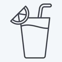icône cocktail 2. en relation à cocktails, boisson symbole. ligne style. Facile conception modifiable. Facile illustration vecteur