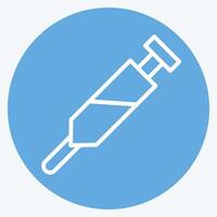 icône vaccination. en relation à médical symbole. bleu yeux style. Facile conception modifiable. Facile illustration vecteur