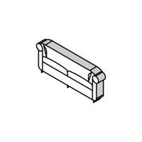 canapé cuir isométrique icône vecteur illustration