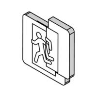 sécurité plan urgence isométrique icône vecteur illustration