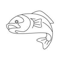 poisson icône logo conception vecteur