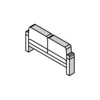 canapé minimaliste élégant isométrique icône vecteur illustration