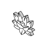 lotus fleur Dieu om isométrique icône vecteur illustration