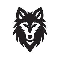 Loup tête illustration logo conception. Loup mascotte vecteur