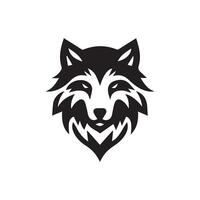 Loup tête illustration logo conception. Loup mascotte vecteur