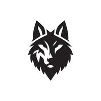 Loup tête illustration logo conception. Loup mascotte vecteur