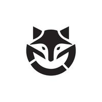 Renard tête mascotte logo, Renard icône. plat vecteur illustration.