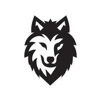 Loup tête illustration logo conception. Loup mascotte vecteur